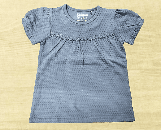 Girls Jaquard Jersey Ruched Top