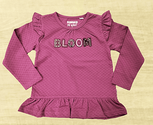 Girls Jaquard Jersey Sequins-Emb Top