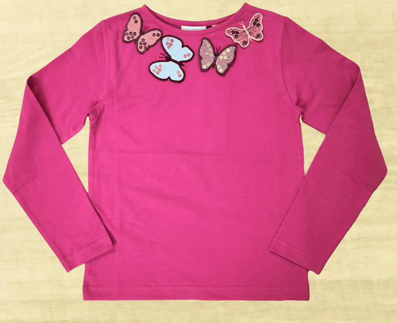 Girls Cotton or Lycra Top with emb