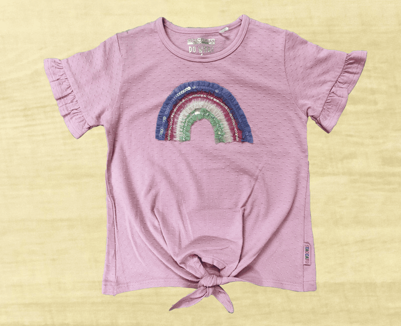 Girls Jaquard Jersey Embellished Top