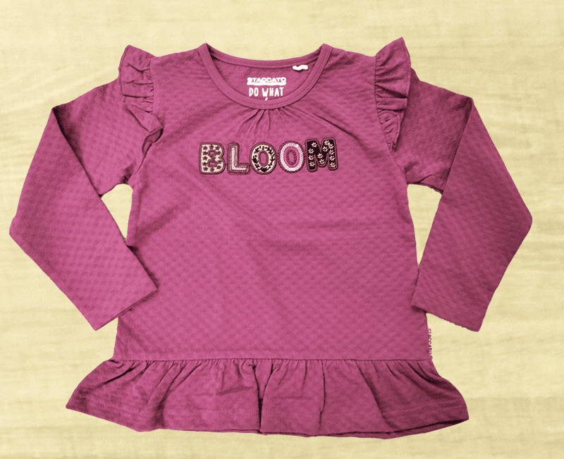 Girls Jaquard Jersey Sequins-Emb Top