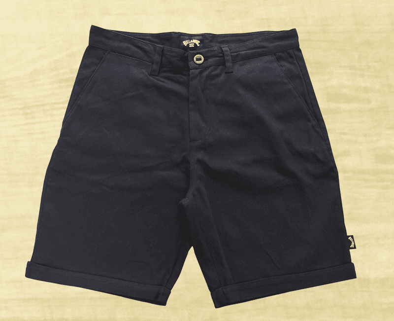 BILLABONG Mens Cotton-Lycra Twill Navy Shorts
