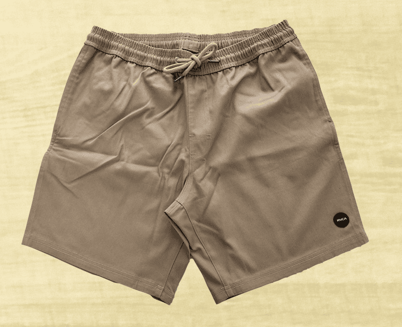 RVCA Mens Cotton-Lycra Twill Khakhi Shorts