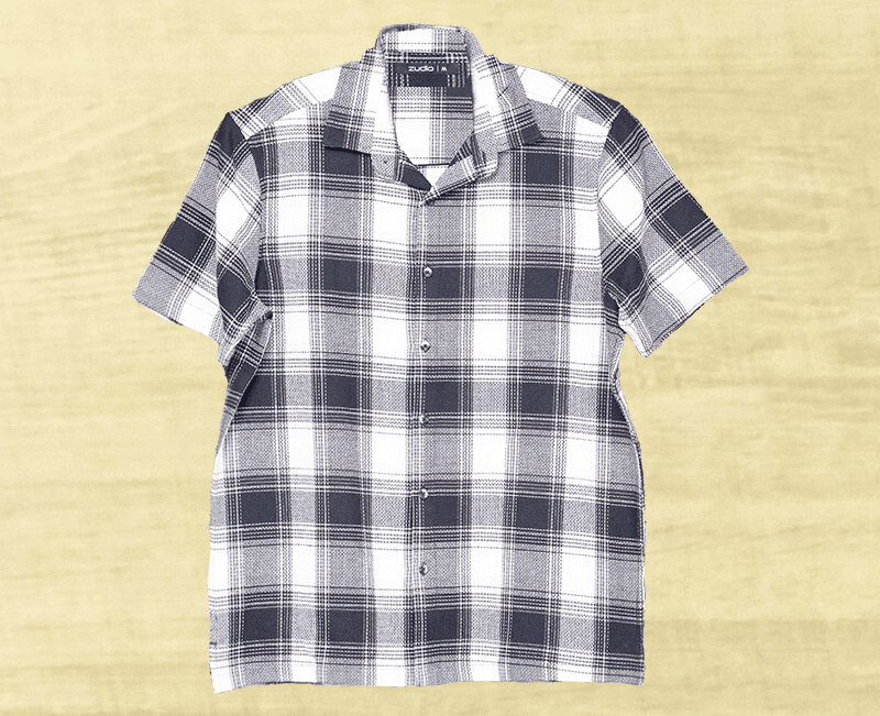 Mens Recycled Woven Y-Dyed Jaquard Shirt