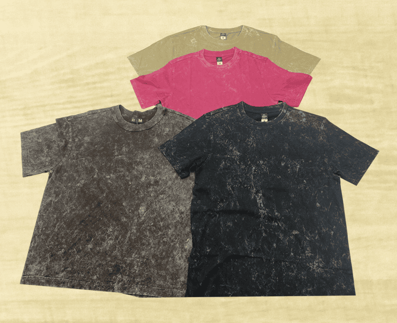 Mens Recycled Jersey Tee - Acid Wash
